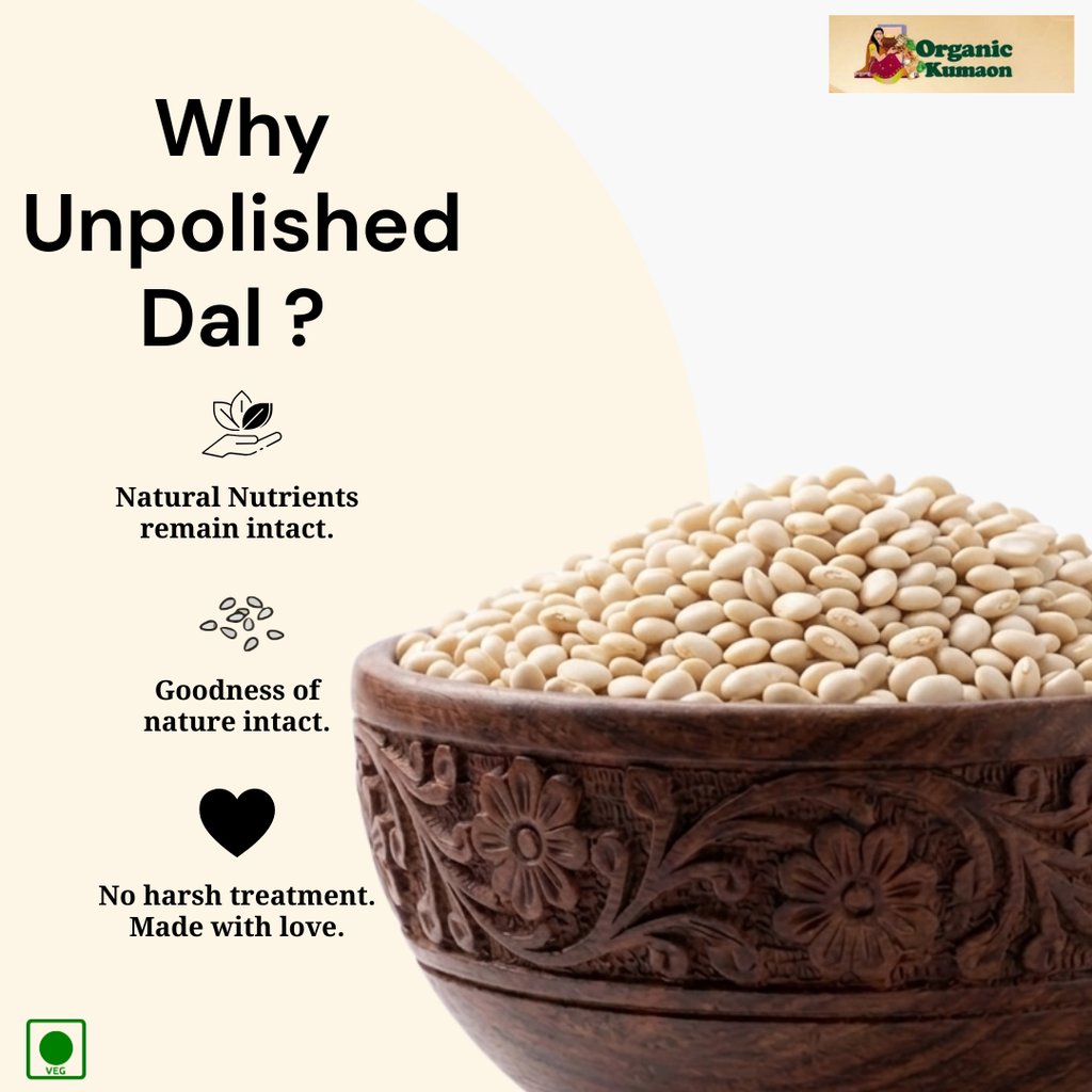 Organic Kumaon Pahadi Cultured Safed Bhatt Dal (1000g)
