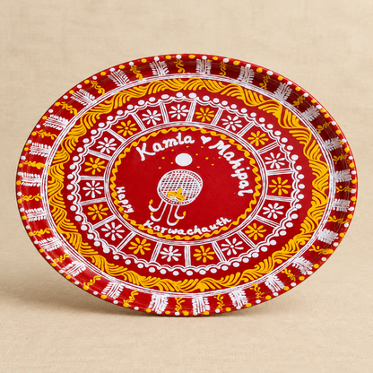 Kumaoni Handmade Aipan Traditional Thali