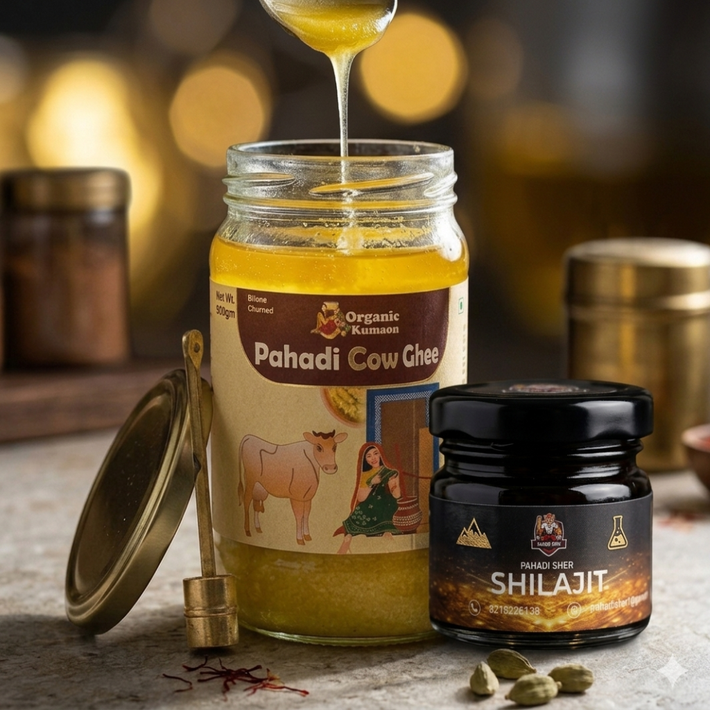 Pahadi Shilajit and Ghee Combo (10gm + 500gm)