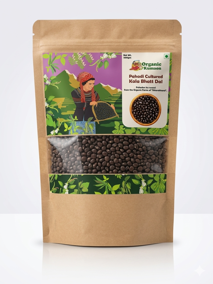 Organic Kumaon Pahadi Cultured Kala Bhatt Dal (1000g)