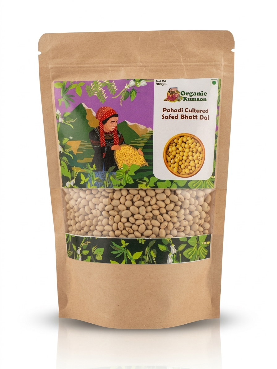Organic Kumaon Pahadi Cultured Safed Bhatt Dal (1000g)